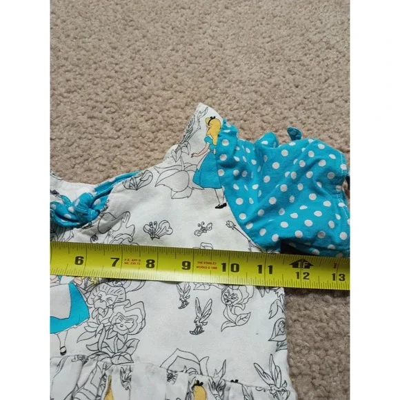 Vintage Handmade Alice In Wonderland Dress Girls Size 4T See Measurements - Picture 5 of 6